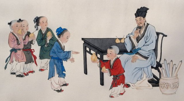 孔融讓梨，活生生一出內(nèi)心戲